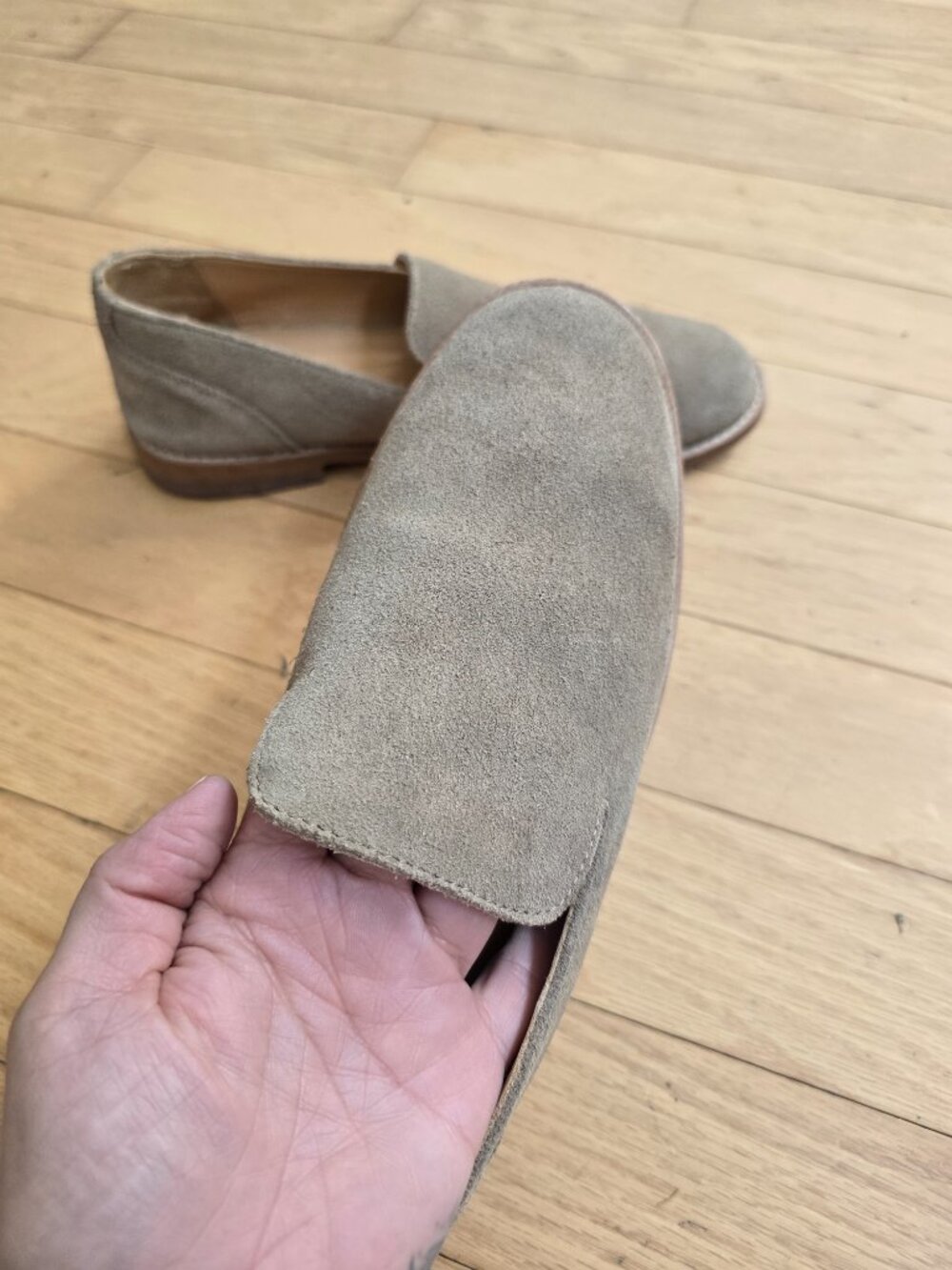 Tecovas | Venetian Taupe Suede Minimalist Quiet Luxury Loafers | Mens 7.5 - Picture 4 of 10